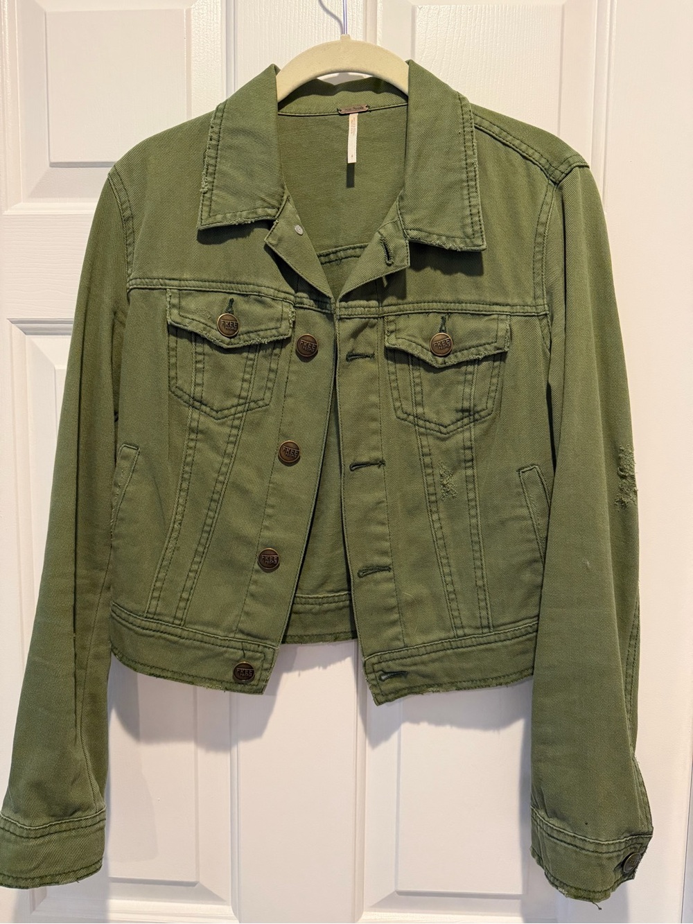 Free People Olive Green Jacket Size 4